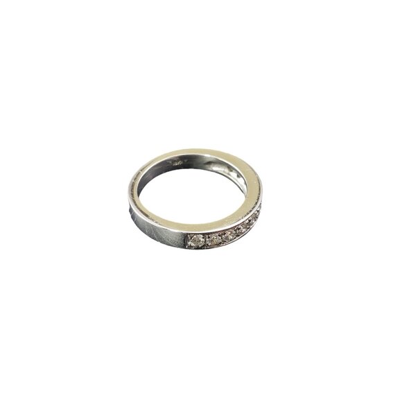 14 Karat White Gold and Diamond Wedding Band Ring Size 4.5-4.75 #18098 - Picture 4 of 8
